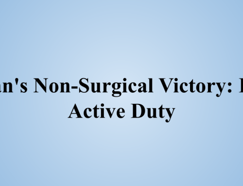 Active Duty Veterans: Disc Care Options