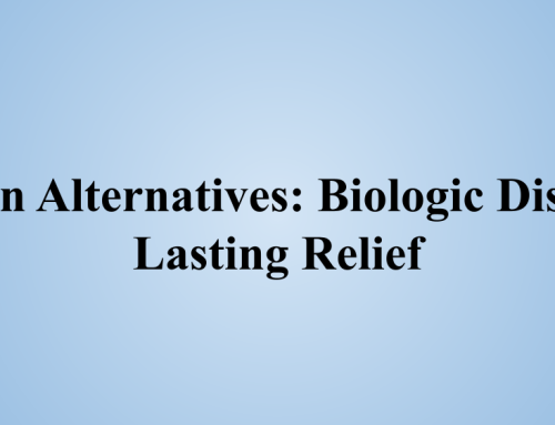 Spinal Fusion Alternatives: Biologic Disc Repair